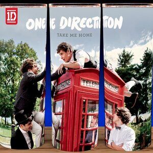 One Direction Take Me Home Cup Mug Tumbler 20oz with lid and straw
